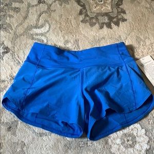 LULULEMON WILD BLUEBELL SPEED UP SHORTS LONG 4”